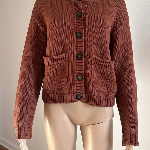 SEZANE TITOUAN CARDIGAN CHOCOLATE SIZE S - Picture 6 of 14